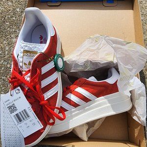 Adidas Gazelle Bold - Women's Size 7 W - Red Tennis Shoe